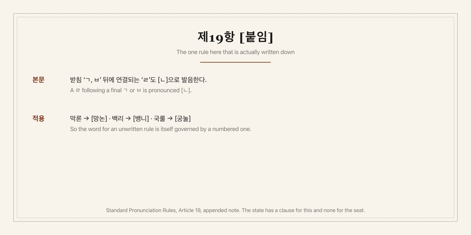 Koreans Have a Word for a Rule Everyone Follows. It Only Ever Gets Used for Rules Not Everyone Follows.