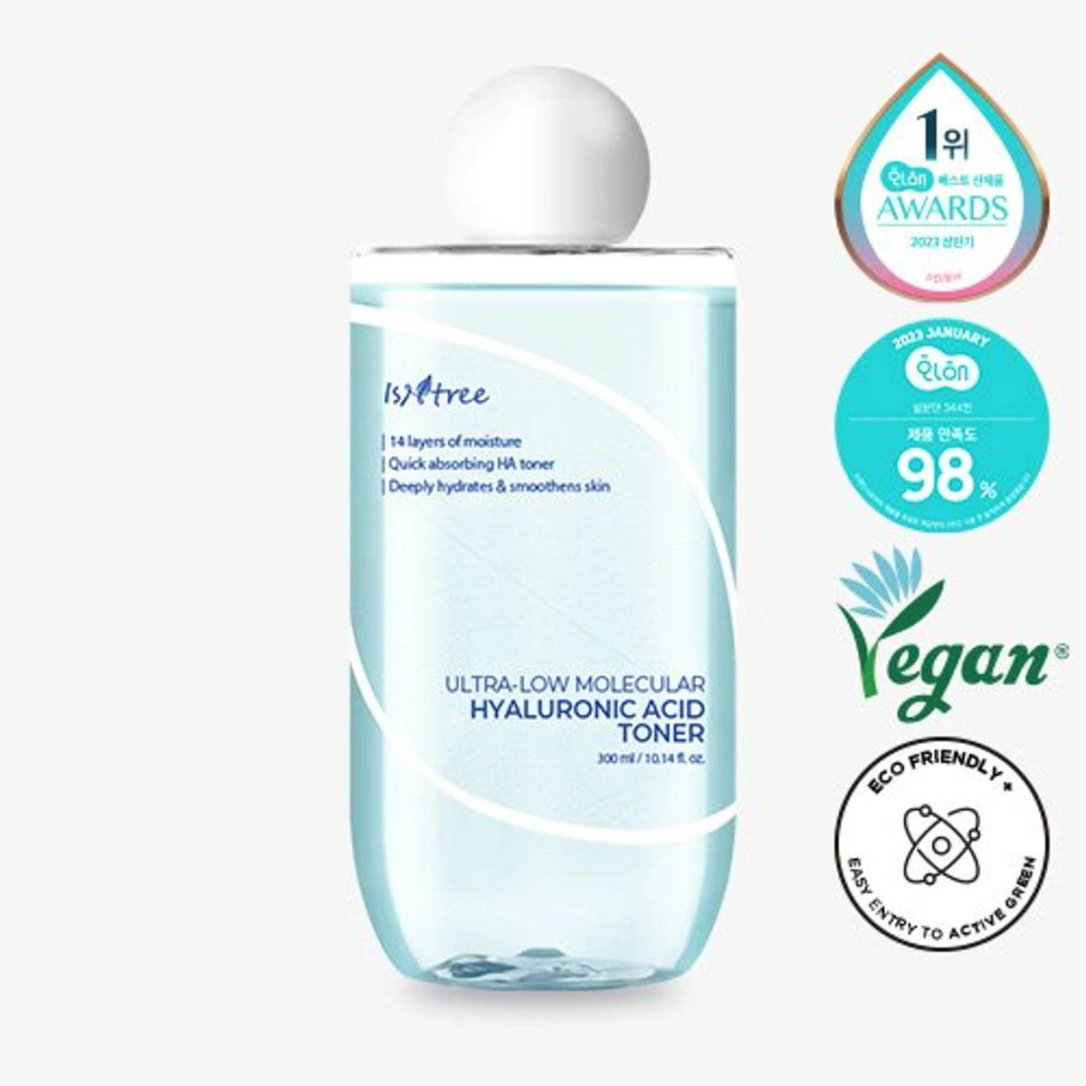 Isntree Ultra-Low Molecular Hyaluronic Acid Toner bottle